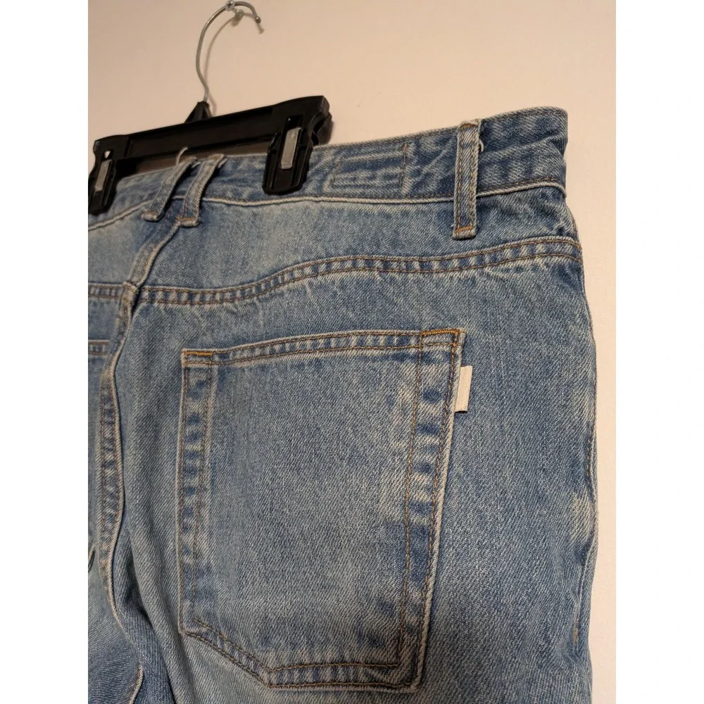 INTHERAW Wide Leg Jeans Light Wash Blue Cotton Denim Size‎ 3 Made in Korea